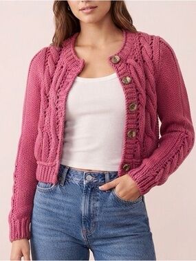 Anthropologie Rosie Neira Open Knit Cardigan Size XS
